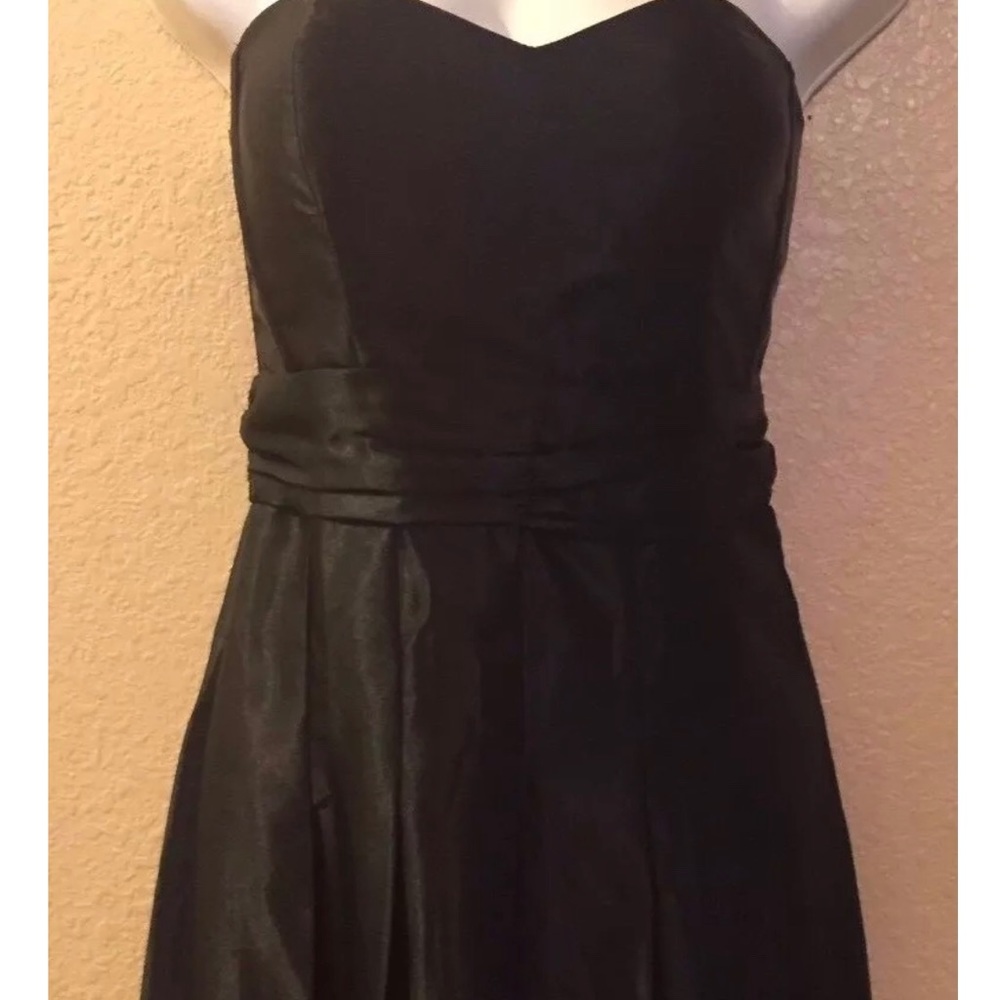 TRIXXI STRAPLESS BLACK 3-4 CROCHET EMPIRE DRESS